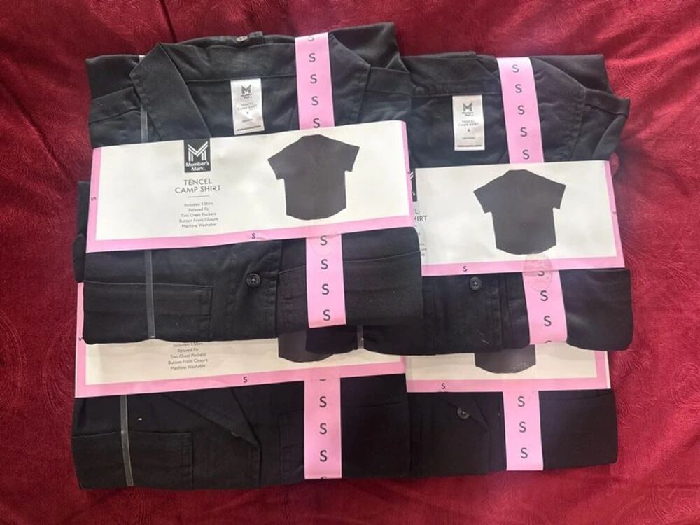 4 pack Tencel Camp Shirts Black 100% Lyocell